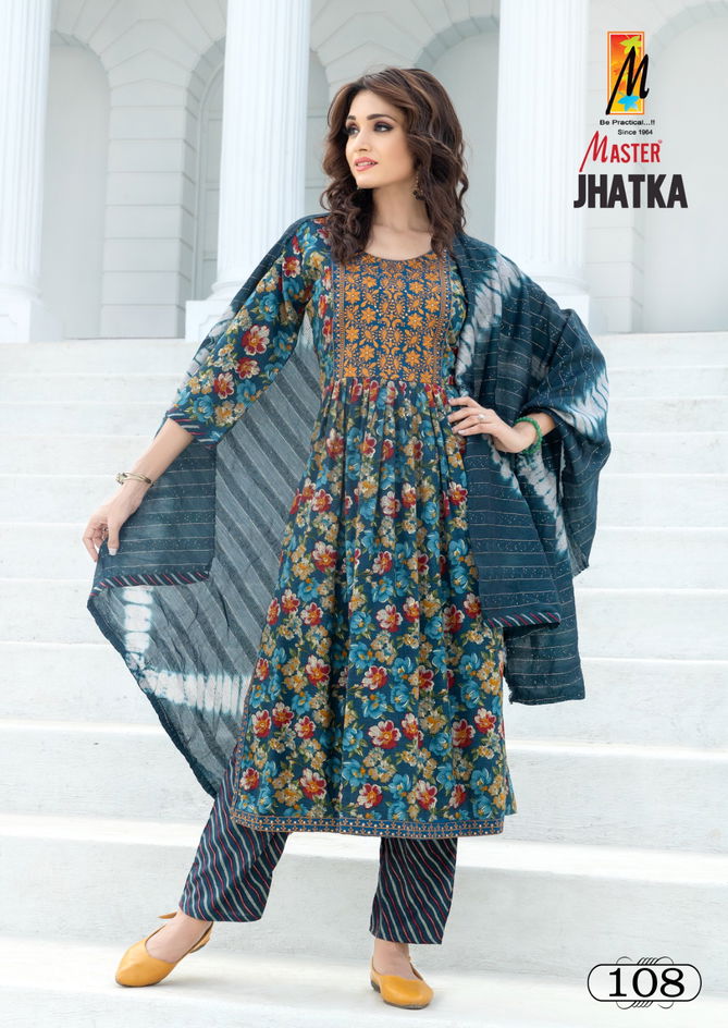 Jhatka By Master Nayra Cut Printed Kurti With Bottom Dupatta Wholesale Market In Surat
